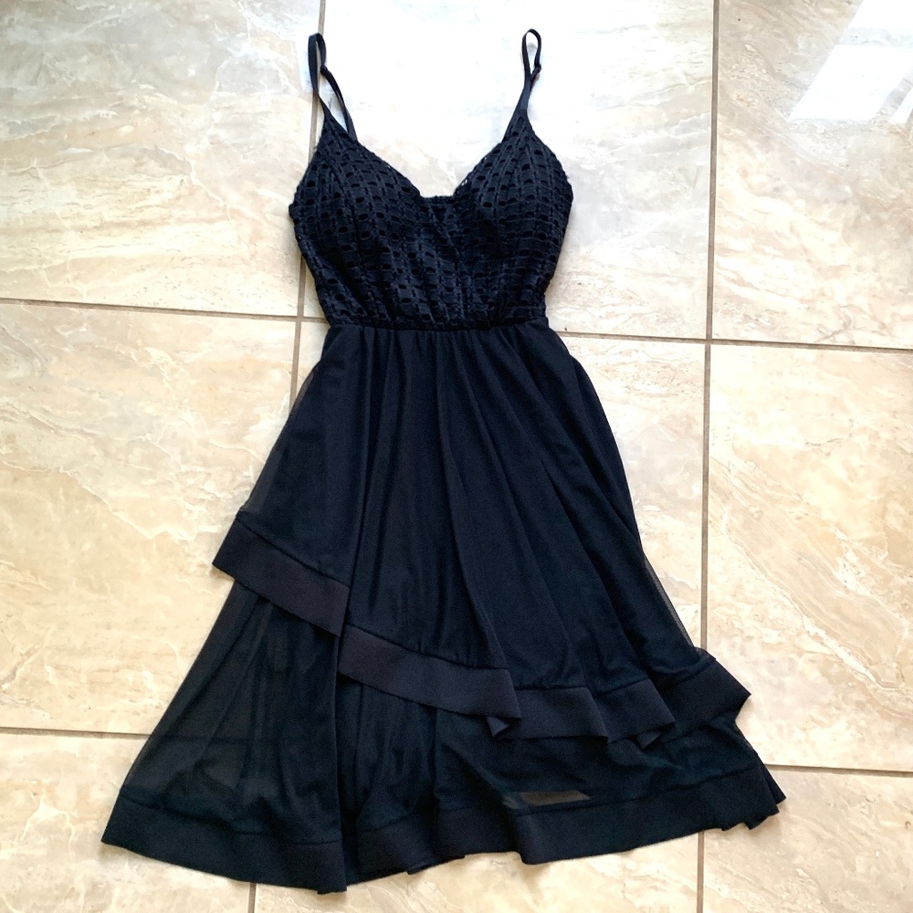 Made in Italy Black Cocktail Dress